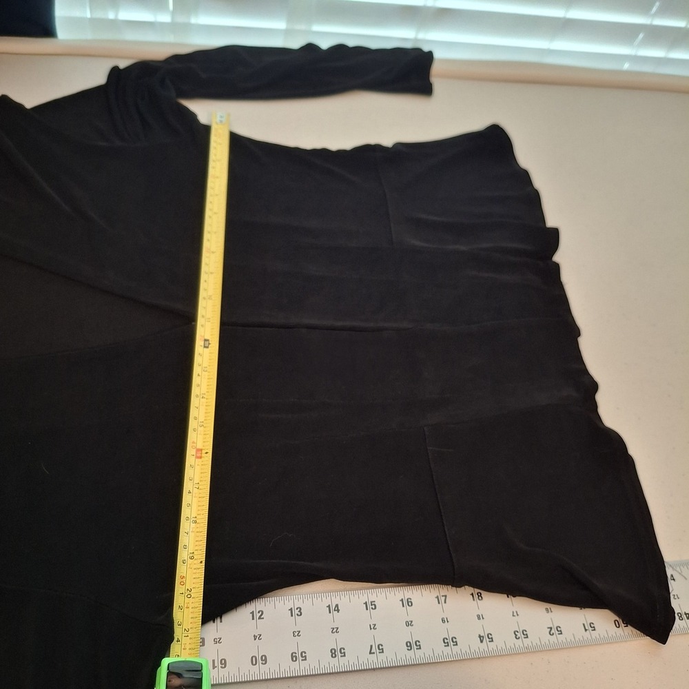 CHICO'S Travelers Sz 2 Large Black Slinky Knit Wrinkle-Resistant Cardigan Jacket - Picture 8 of 9